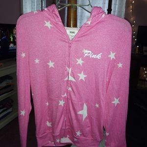 PINK pink star hoodie